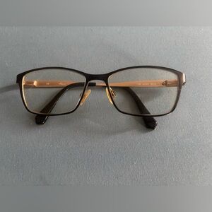 Kenneth Cole Black and Gold Rectangular Eyeglasses *frames for presc replacement